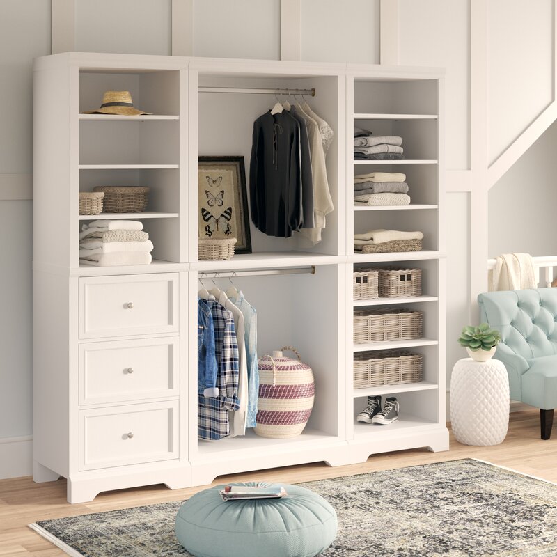 Birch Lane™ Heritage Barnard 86"W Wood Freestanding Closet Organization